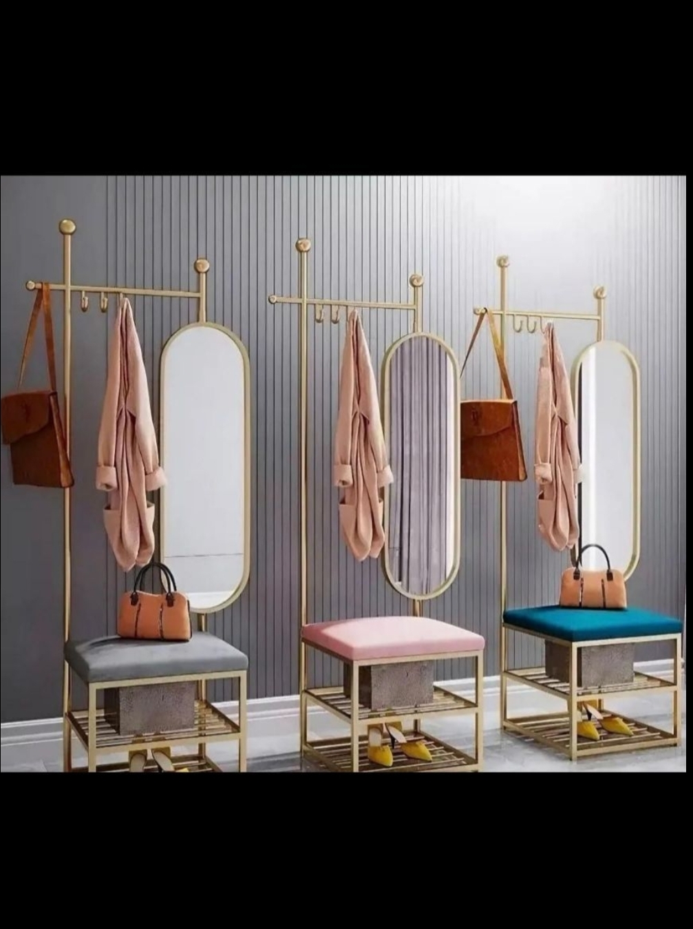 جالباسی چند کاره  ، آینه قدی ، صندلی ، جاکفشی